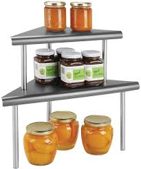 Check spelling or type a new query. Buy Mdesign Modern Metal 3 Tier Kitchen Countertop And Pantry Cabinet Corner Storage Shelf Organizer Stand For Storing Mugs Bowls Spices Baking Supplies Free Standing 2 Shelves Charcoal Gray Online In Turkey B07qm37tvj
