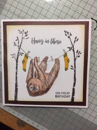 Create a custom stamp online for 2,5 dollars is easier than any program, even a child can cope with a stamp maker. Sloth Card With Stamps From Creative Stamping Sloth Card Stamped Cards Cards Handmade