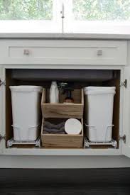 Install Pull Out Drawers To Keep Trash Bins Underneath Your Kitchen Sink Under Kitchen Sinks Kitchen Sink Organization Kitchen Sink Storage