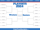 Printable NBA Playoff Bracket - 2024 NBA Playoff Matchups