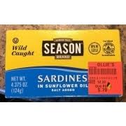 Sardines (fish), sunflower oil, salt. Season Sardines In Sunflower Oil Calories Nutrition Analysis More Fooducate