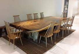 Farmhouse dining room table plans. Custom Made Live Edge Single Slab Golden Acacia 10 Foot Etsy
