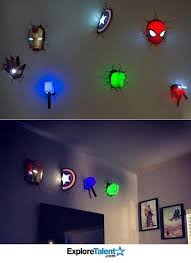 Marvel avengers captain america shield deco wall led light night toy gift xmas. Super Hero 3d Wall Lights Amazon Avengers Room Marvel Room Marvel Bedroom