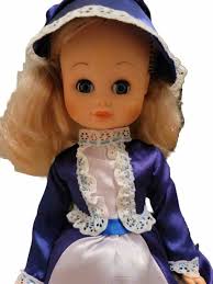 1979 Melanie Eugene Co. Doll In Purple Victorian Dress w/ Case