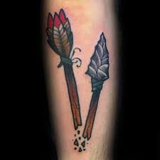 This huge chevron tattoo on his right arm is all about his band members. 30 Broken Arrow Tattoo Designs For Men Sharp Ink Ideas