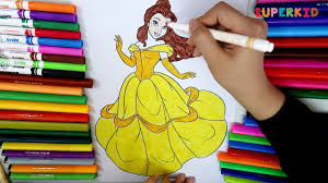 There are 153 belle coloring pages for sale on etsy, and they cost. Disney Princess Belle Coloring Pages Princess Belle Online Coloring For Kids Youtube