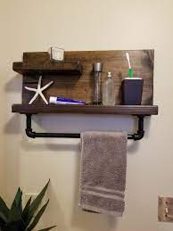 2020 popular 1 trends in home improvement, home & garden, tools, furniture with bathroom shelf with towel bar and 1. Pin By Tanya Barnes On Bathroom Decoration Small Towel Holder Bathroom Wall Towel Racks Wood Bathroom