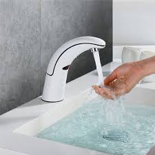 Kaltwasser Infrarot Wasserhahn Waschtischarmatur Sensor Armatur Waschbecken Weiss Wasserhahn Waschtischarmatur Waschbecken