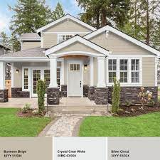 Painting the exterior of your house is a big job, but if done right, it'll give a major boost to your curb appeal & add tremendous value to your home. Ppg Timeless 1 Gal Hdppgwn27u Burmese Beige Satin Exterior One Coat Paint With Primer Hdppgwn27ux 01sa The Home Depot House Paint Exterior Brick Exterior House Exterior Paint Colors For House