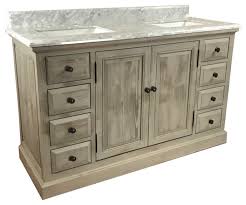 Installing 60 inch bathroom vanity double sink with light. Hudson Double Sink Bathroom Vanity With Carrara White Marble Top 60 Farmhouse Bathroom Vanities And Sink Consoles By Infurniture Inc Houzz