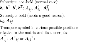 How To Typeset The Subscript Of A Matrix Tex Latex Stack Exchange