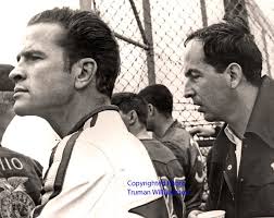 Marty Ochsner and Gary Nickerson, with Gary's corvette