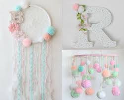 Pink Mint Baby Dream Catcher Wall Hanging Personalized Baby Etsy Baby Room Wall Decor Crochet Dreamcatcher Dream Catcher