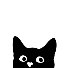 Black and white cat illustration ...