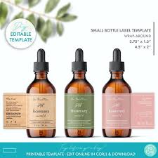 editable botanical dropper bottle label template 2 sizes etsy in 2021 bottle label template label templates essential oil labels