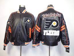 Philadelphia Flyers Black Leather Jacket Jackets Jacket Buttons Leather Jacket