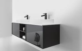 Bring european modernity to your bathroom with this state of the art vanity. Manarola 72 Gloss Gray Wall Mount Modern Bathroom Vanity Open Shelves Keetchen