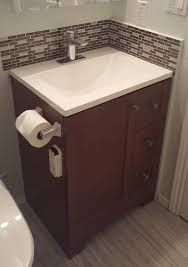 Glacier Bay Lancaster 24 In W X 19 In D Bathroom Vanity In Amber With Cultured Marble White Vanity Top Lc24p2com Am The Home Depot Small Bathroom Vanities Bathroom Farmhouse Style White Vanity