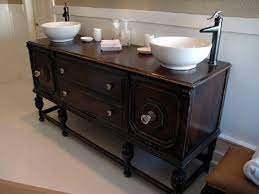 I imagined i would paint the dresser, add a sink and a faucet and that would be that. How To Repurpose Old Furniture In A Bathroom Unique Bathroom Vanity Shabby Chic Bathroom Vintage Bathroom Vanities