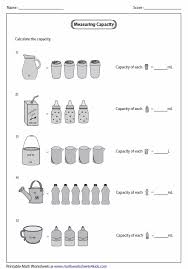 capacity worksheets