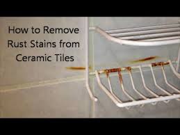 To clean stubborn stains on tile, try the following techniques. How To Remove Rust Stains From Ceramic Tiles Youtube