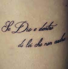 Much like its people, italian food. If God Is Within Her She Will Not Fall Love My New Ink Love Italian Script Newest Tattoo Bibleta Good Tattoo Quotes Tattoo Quotes Italian Quote Tattoos