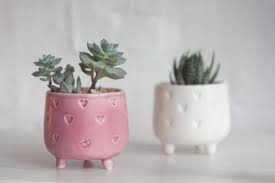 Mini Succulent Pot With Legs Small Ceramic Planter With Etsy In 2020 Small Ceramic Planter Flower Pots Clay Plant Pots