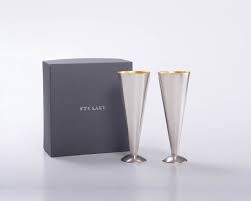 The color's name is derived from the typical color of the beverage champagne. Silver Champagne Flutes With Tin Gold Leaf Japan Design Store The Best Buy Japanese Gift Japan Design Store