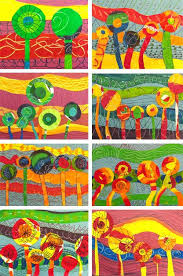 Hundertwasser Inspired Art Lesson Deep Space Sparkle Hundertwasser Art Elementary Art Projects Art Lessons