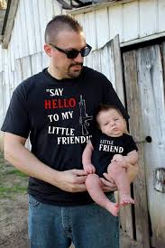 Do not simply wish your father a happy father's day but pursue the same with some extra effort. Amazon Com 2 Shirts Father Son Matching Shirts Say Hello To My Little Friend Fathers Day Gift New Baby Daddy And Me Scarface Gift For Dad Handmade
