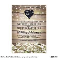 Rustic Baby S Breath Heart Twinkle Lights Wedding Invitation Zazzle Com Twinkle Lights Wedding Heart Wedding Invitations Country Style Wedding Invitations