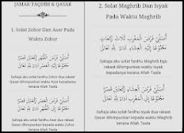 Shalat qashar adalah shalat yang empat rakaat diringkas menjadi dua rakaat, dan shalat qashar itu adalah shalat untuk orang yang sedang bepergian jauh. Niat Solat Qasar Asar