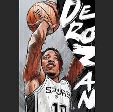 Demar Derozan Nba Art Nba Artwork Nba Basketball Art