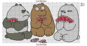 We Bare Bears Cross Stitch Pattern Cross Stitch Quest Animal Cross Stitch Patterns Cross Stitch Cross Stitch Patterns