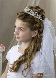 Pin On First Communion Bun Wrap Veils