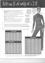 Costume Size Charts