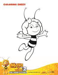 Maya The Bee Coloring Page Free Printable Bee Coloring Pages Coloring Pages Bee Movie