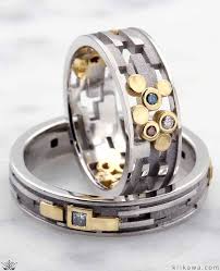 Klimt Wedding Band Set Wedding Bands Jewel Wedding Wedding Band Sets