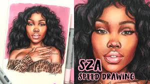 And this is what solange came up with at the drawing board. Sza Speed Drawing Youtube