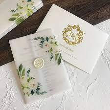 Elegant Rustic Green And White Wedding Invitations Vellum Wedding Invitations Floral Wedding Invitations Ws264 Floral Wedding Invitations Wedding Invitations White Wedding Invitations