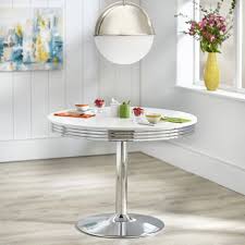 Simple Living Raleigh Retro Dining Table White White In 2020 Retro Dining Table Retro Dining Rooms White Dining Table