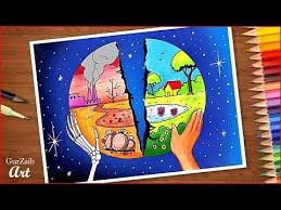 Poster stellars intercontinental poster competition is the very 1st edition recently launched to empower. Save Environment Save Earth Poster Chart Drawing For School Students Very Easy Step By Step Youtube Save Earth Drawing Earth Day Drawing Earth Drawings