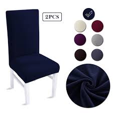 Keluina large dining chair covers,xl dining room chair slipcovers parsons chair slipcover solid fabric chair covers for dining room,wedding, ceremony, banquet (grey, 4 pcs (large)) 4.3 out of 5 stars. Leccod Dining Room Chair Covers Set Of 2 Dark Grey Spandex Stretch Fabric Dining Chair Seat Protector Removable Washable Elastic Chair Slipcover For Home Dining Room Hotels Wedding Banquet Party Patio Furniture Covers Patio Lawn