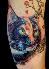 Realistic Cat Tattoo On Leg Kedi Dovmeleri Hayvan Dovmeleri Dovme Sanati