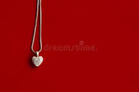 Stylish l letter whatsapp dp. Luxury Heart Necklace With Stylish Diamonds On Red Background P Stock Photo Image Of Pendant Accessory 121976470