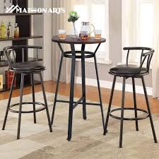 Pull up a swivel barstool for drinks, appetizers, desserts and more. Buy Maison Arts 41 Bar Height Bar Table Round Pub Table Bar Height Counter Table Tall Breakfast Kitchen Table High Coffee Cocktail Table For Dining Patio Outdoors 1 Table Rustic Brown Online