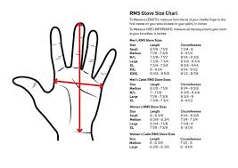 sizing chart rms golf glove