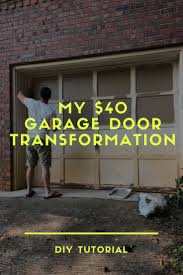 How To Paint Over A Chipped Garage Door Diy Wood Garage Door Transformation On A Budget Diy Garage Door Garage Doors Wood Garage Doors