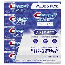 See toothpaste stock video clips. Crest 3d White Ultra Whitening Toothpaste Vivid Mint 5 3 Ounce 5 Pack Walmart Com Walmart Com