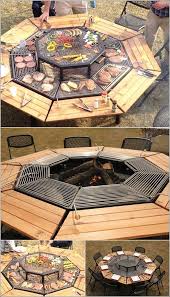 Schauen Sie Sich Diesen Schicken Grill An Der Auch Als Feuerstelle Und Tisch Von Jag Dienen Kann Garden Decorations Backyard Dream Backyard Barbeque Party